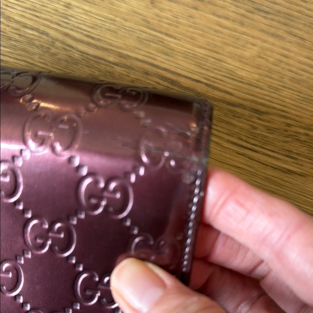 Gucci Burgundy Guccissima Long Wallet - Picture 7 of 8
